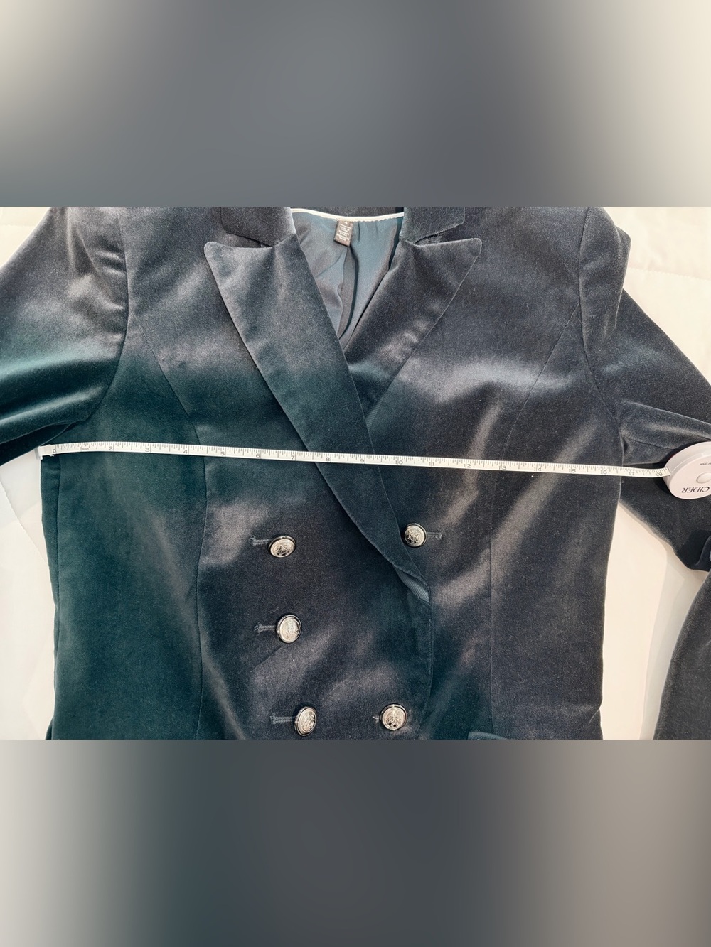 🦚 EUC WHBM Velvet Trophy Blazer River Teal Size 4 - Picture 12 of 13